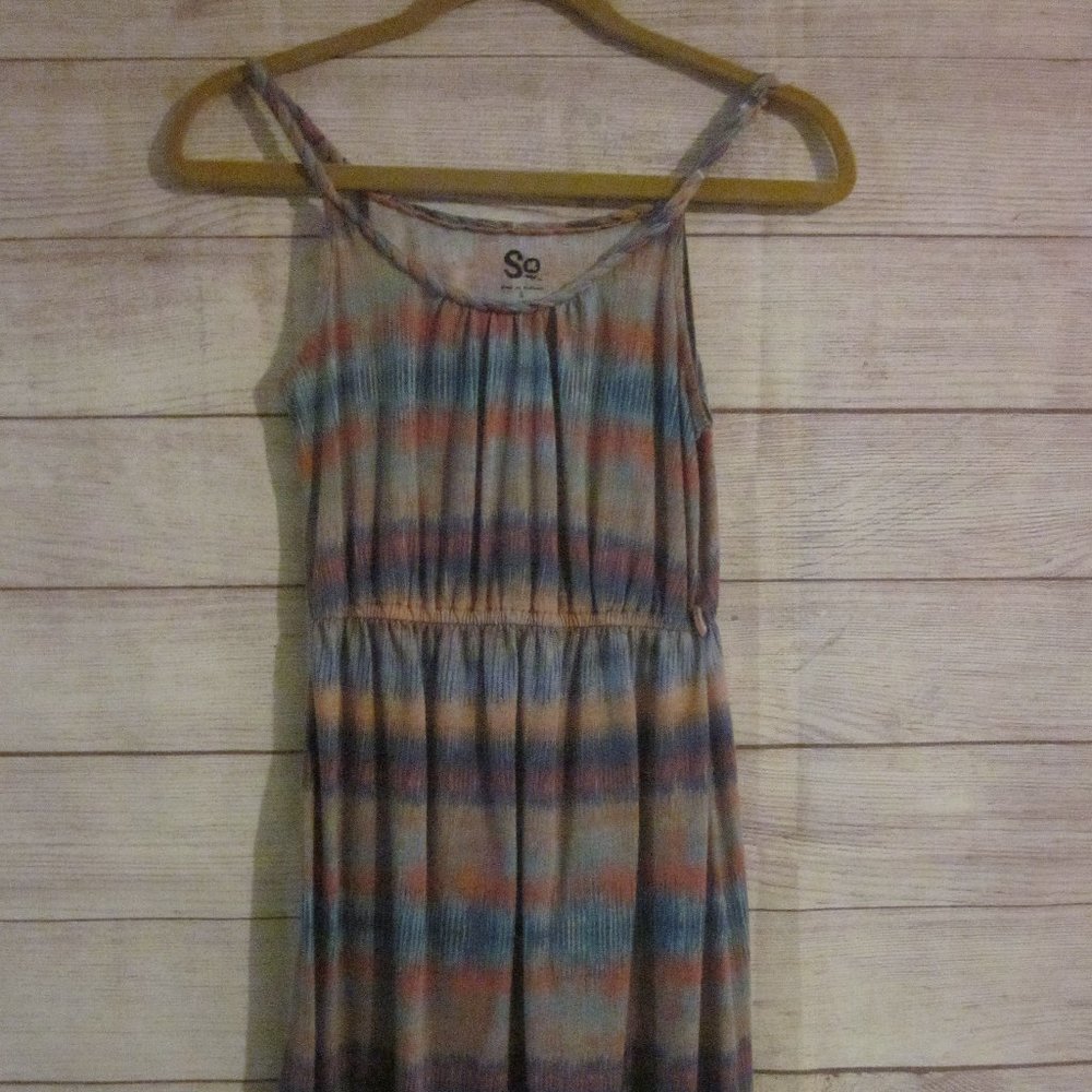 So Sundress Women's Size Small Sleeveless Striped Dress Bohemian